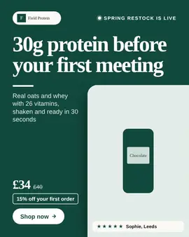 Bold type poster, shown with a sample brand