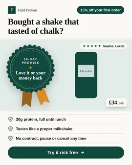 Guarantee seal risk reversal, shown with a sample brand