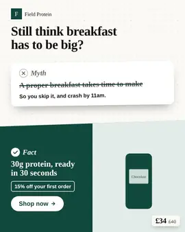 Myth vs fact, shown with a sample brand