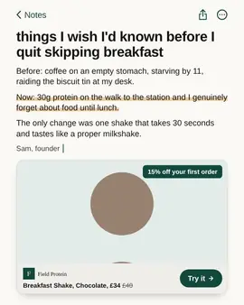 Notes app confession, shown with a sample brand