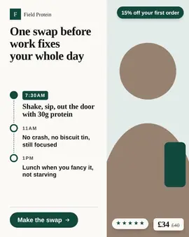 Routine timeline swap, shown with a sample brand