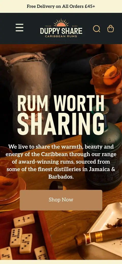 Duppy Share homepage on a phone