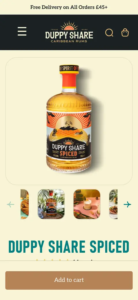 A Duppy Share product page on a phone